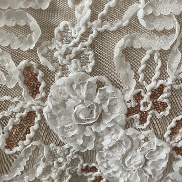 Girls Cream Embroidered Bead Collar Short Sleeve Design In Spain Mayoral Dress - Picture 3 of 11